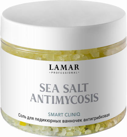 Соль для педикюрных ванночек антигрибковая Lamar Professional SEA SALT ANTIMYCOSIS, 500 г